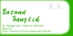 botond hanzlik business card